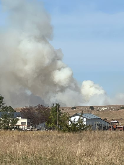 Fire north-west of Valentine