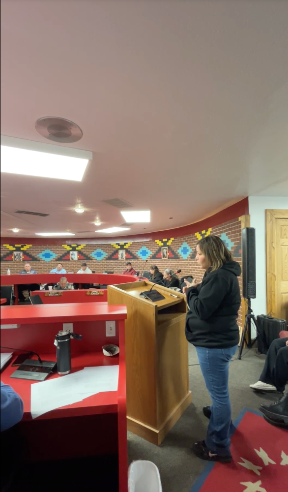 Emergency meeting on Pine Ridge Indian Reservation