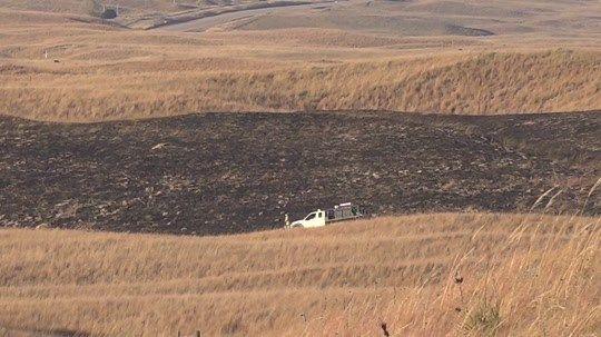Fire burns hundreds of acres near Thedford