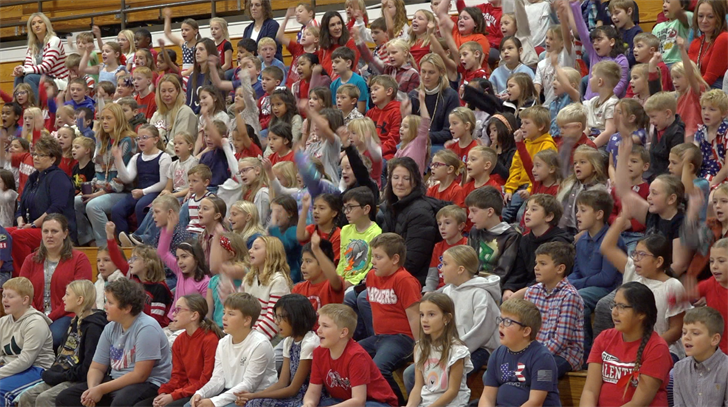 Standing room only at Valentine Elementary’s Veterans Day program